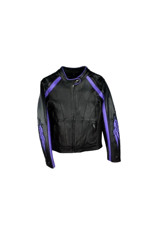 Black With Purple Wings Jacket (S-1100)