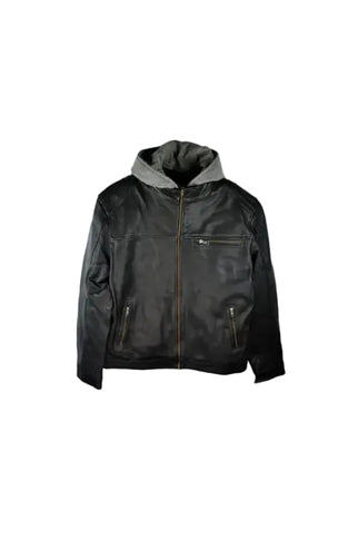 Black With Grey Hood Jacket (S-3111)