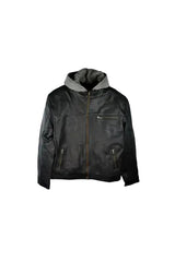 Black With Grey Hood Jacket (S-3111)