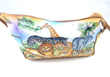 Animal Print Leather Handbag (1565)