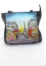 Paris Print Hand Bag (S- 1599)