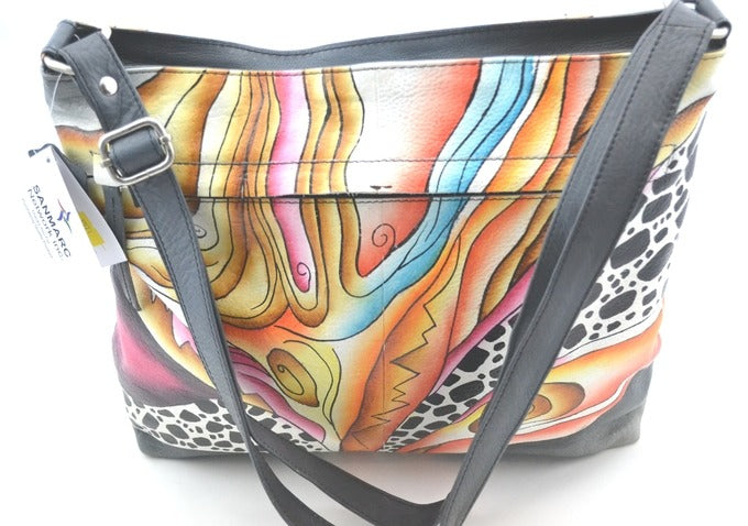 Printed Leather Handbag (1571)