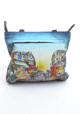 Paris Print Hand Bag (S- 1599)