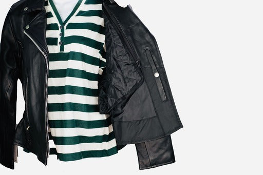 Ladies Biker Black Jacket (S- 7013)