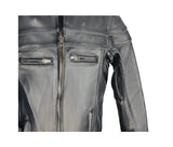 Plain Black Biker Jacket (S-1300)