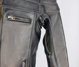 Plain Black Biker Jacket (S-1300)