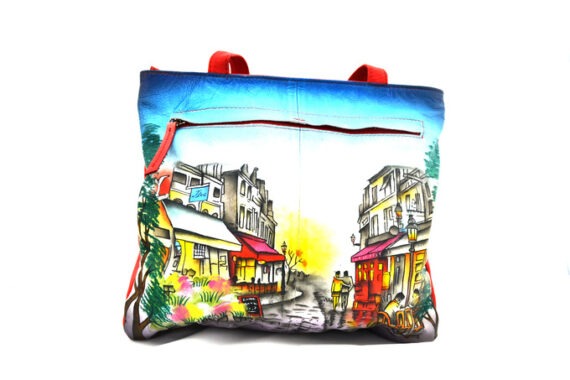 Paris Print Hand Bag (S- 1599)