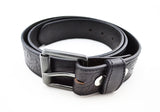 Black Engraved Print Belt (SN-391)