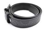 Black Engraved Print Belt (SN-391)