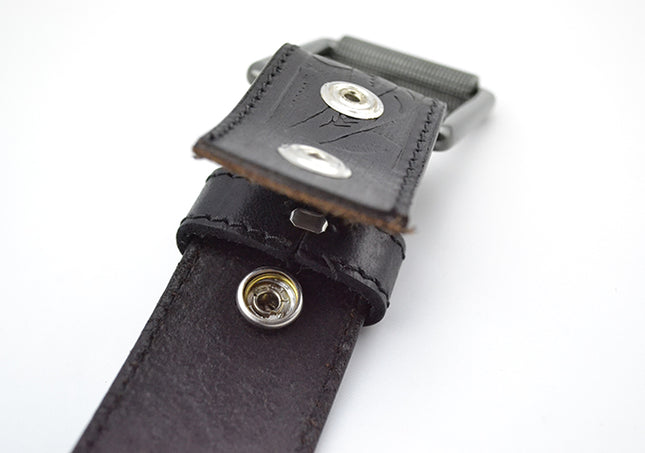 Black Engraved Print Belt