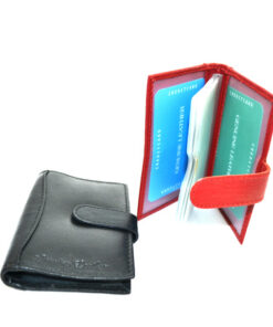 S-135 Leather Card Holder With Snap Closure