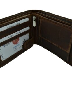 S-226 Rfid Brown Hunter Leather Wallet