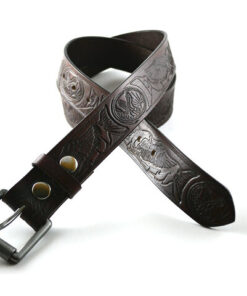 S-333 Tabac Eagle Leather Belt