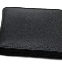 S-504 Rfid Black Leather Zip Around Wallet