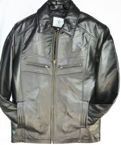 S-4444 Tall Black Leather Jackets