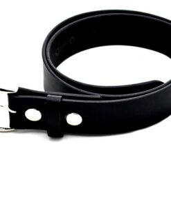 S-273 Plain Black Leather Belt