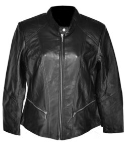L-4489 Black Women Leather Jacket
