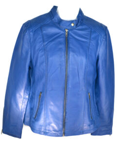 L- 702 Navy Blue Leather Jacket