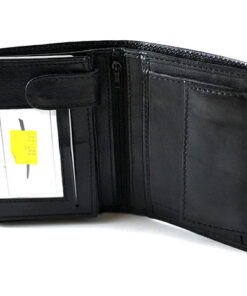 S- 017 Black Tall Leather Wallet