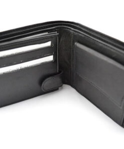 S- 92 Black Bifold Leather Wallet