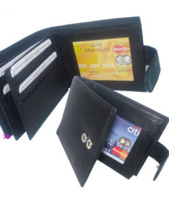 S- 244 Black Leather Bifold Wallet