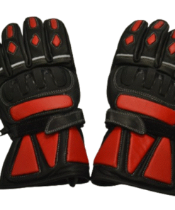 SN- 1500 Black / Red Leather Gloves