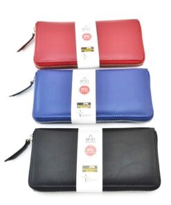 S- 1908  Rfid Single Zip Around Wristlet Wallet